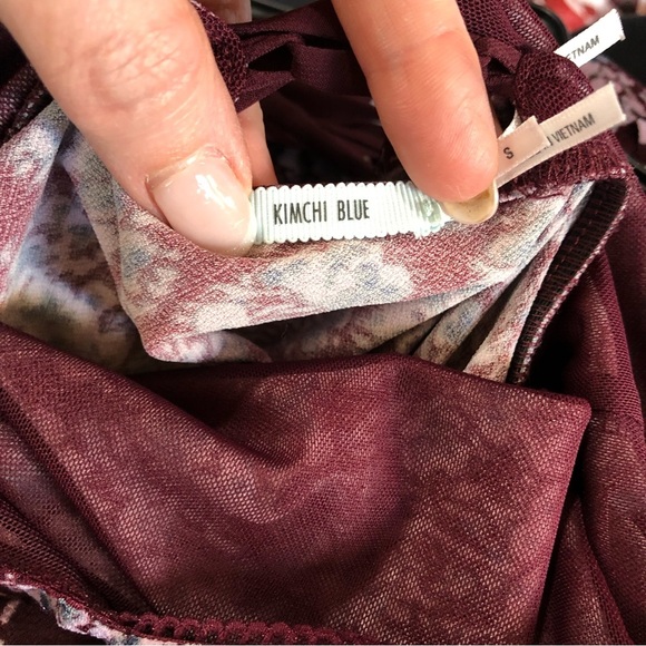 Anthropologie brand Kimchi Blue a line flare stretch dress lace back detail S - Picture 6 of 8